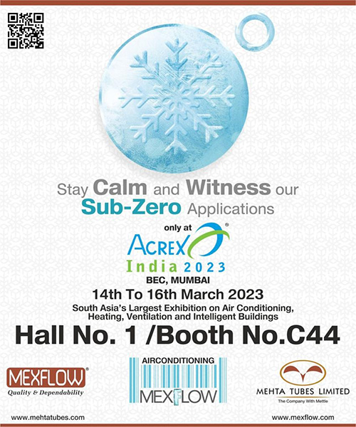Mexflow HVAC products display at ACREX India 2023