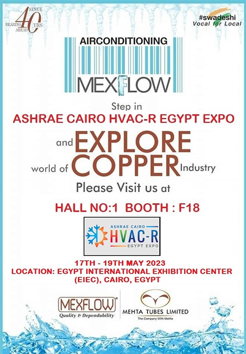 Mexflow Welcomes you to ASHRAE CAIRO HVAC-R Egypt Expo 2023