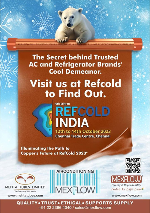 Mehta Tubes Ltd Invites You to Explore Mexflow Copper Products at REFCOLD INDIA 2023